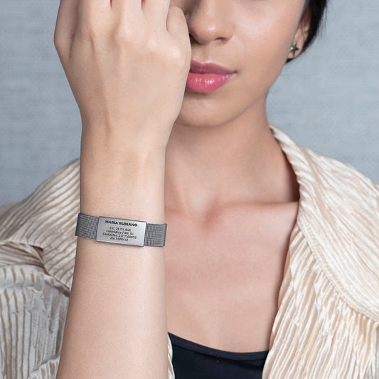 Manilla de identificación Acero Silver