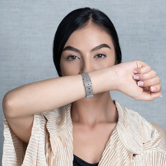 Manilla de Identificación Acero Rose