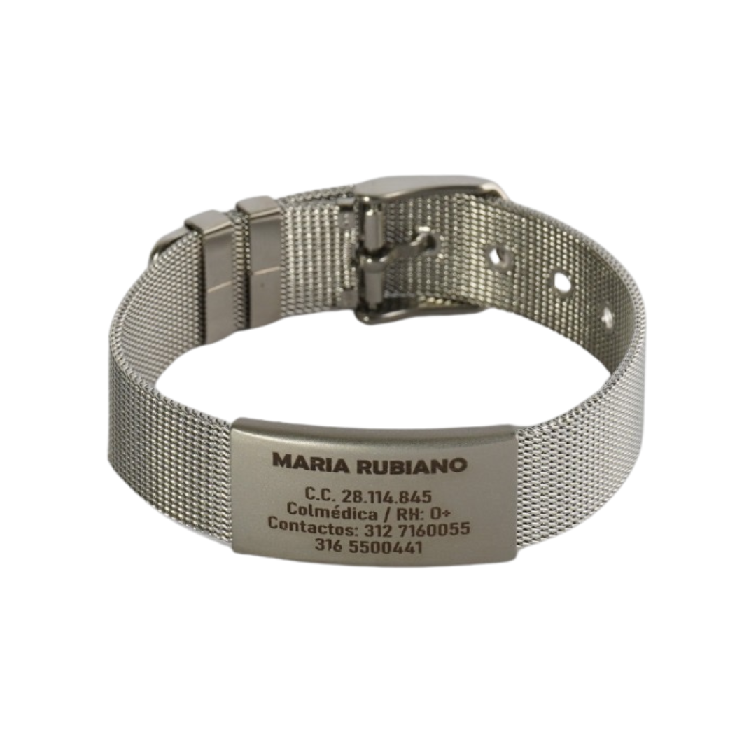 Manilla de identificación Acero Silver