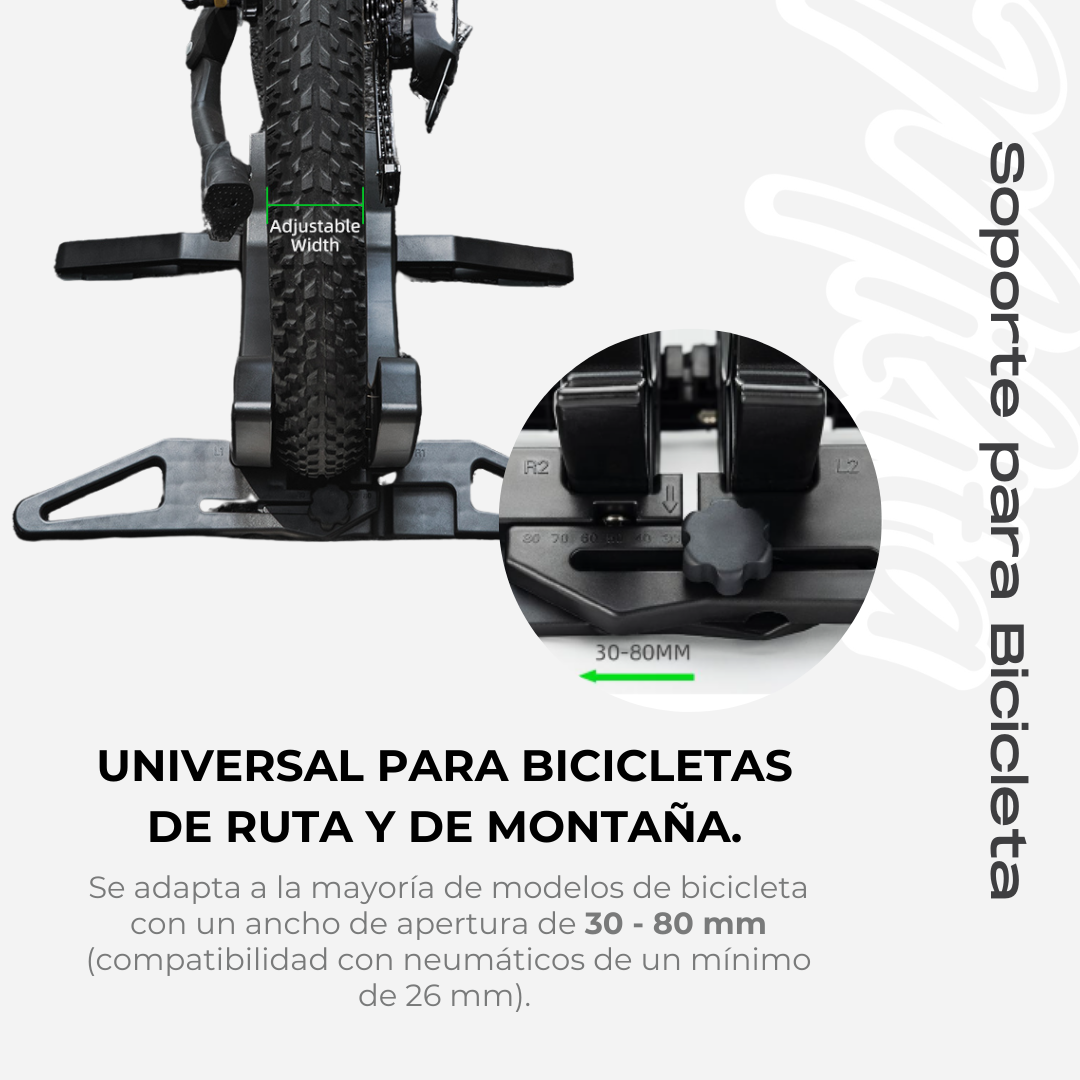 Soporte de piso para bicicleta de Ruta y Montaña